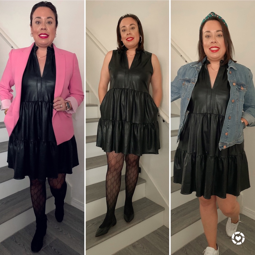 Amanda Uprichard Faux Leather Dress